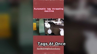 Automatic  Hangtag Stringing Machine Fast Production