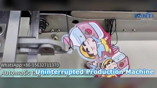 Automatic hang tag stringing machine